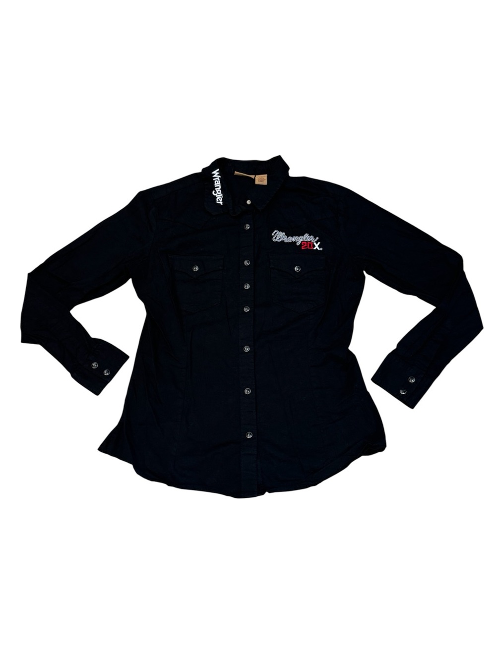 Wrangler 20X Women’s Black Western Rodeo Competition Pearl Snap Shirt Medium